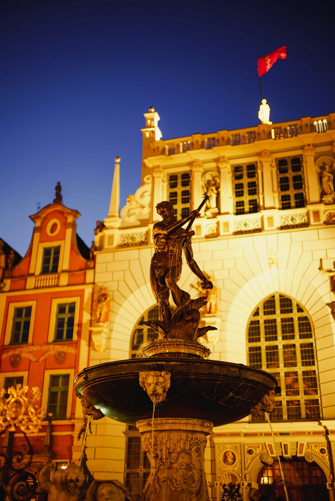 Gdansk Long Market with Artus Court and Neptune fountain
