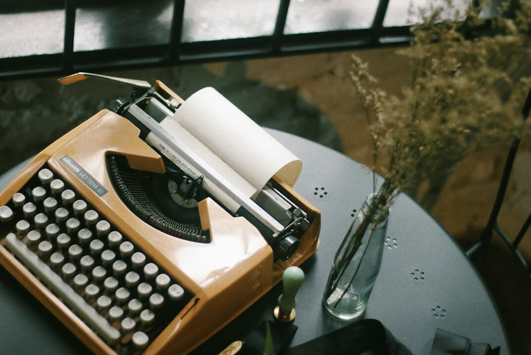 vintage typewriter on desk