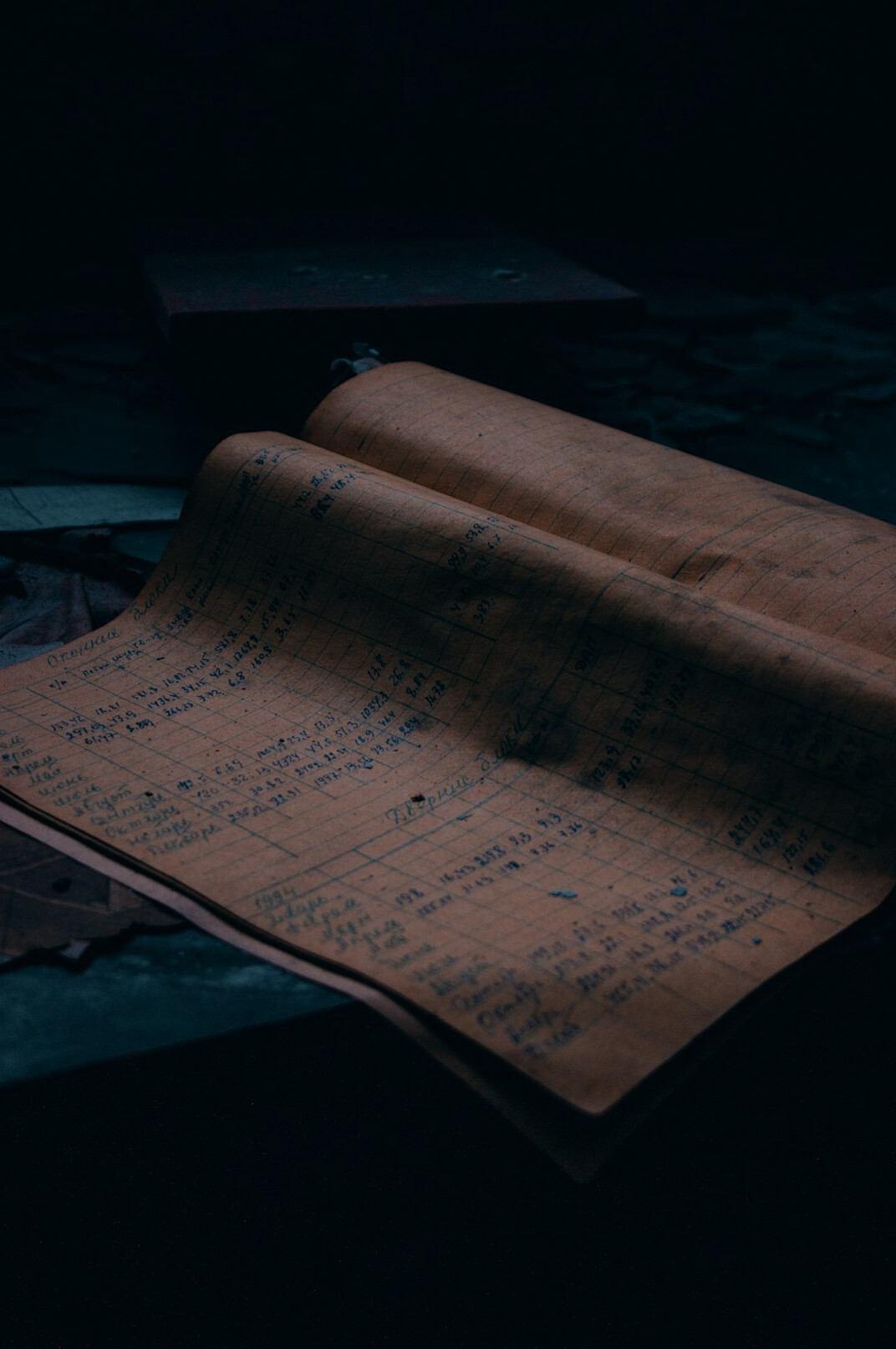 old manuscript on table