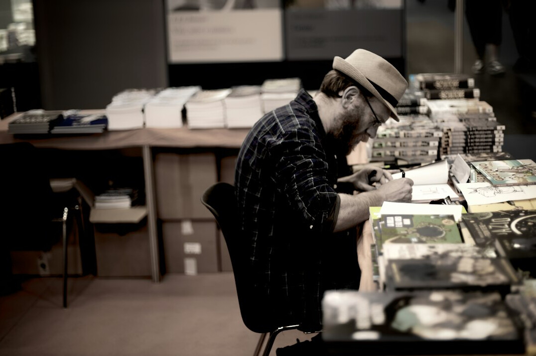 detective examining documents